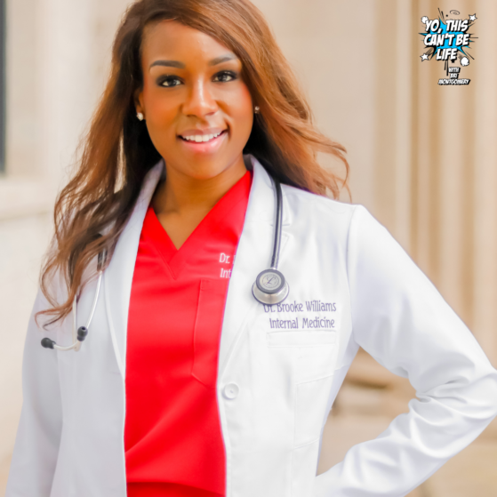 Black Woman Osteopathic Doctor in white lab coat